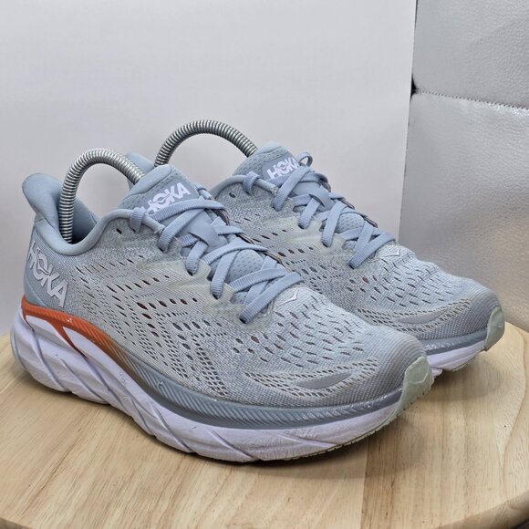 Hoka One One Clifton 8 Women's Size 8B Athletic Running Shoes Blue Fog Plein Air - Picture 4 of 7
